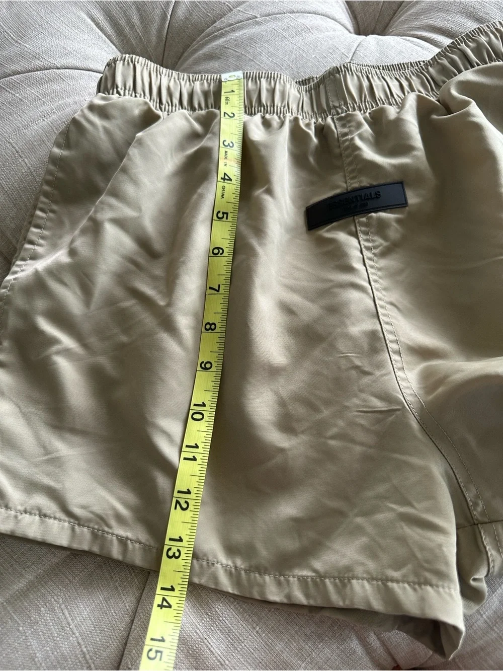 Fear of God Essentials Beige Logo-Notch Athletic Shorts